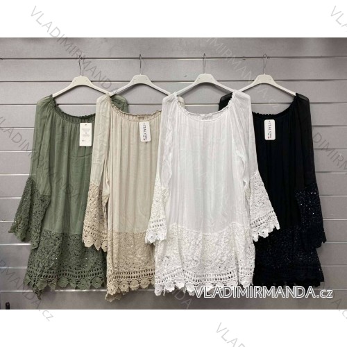 Damen-Kurzarm-T-Shirt aus Baumwolle (S/M EINHEITSGRÖSSE) ITALIAN FASHION IMWGM23457