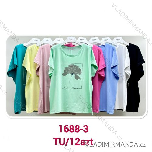 T-Shirt Kurzarm Damenmode (uni s / m) ITALIAN FASHION IM420201
