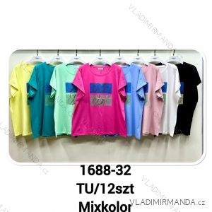 T-Shirt Kurzarm Damenmode (uni s / m) ITALIAN FASHION IM420201