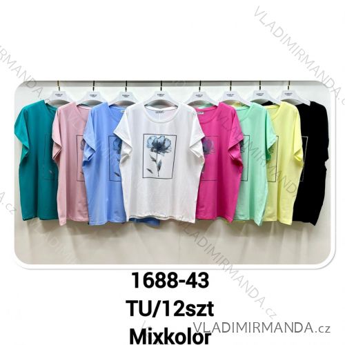 T-Shirt Kurzarm Damenmode (uni s / m) ITALIAN FASHION IM420201