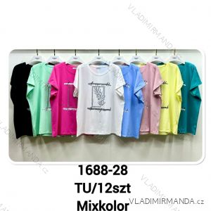 T-Shirt Kurzarm Damenmode (uni s / m) ITALIAN FASHION IM420201