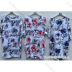 Kurzärmliges Sommerkleid aus Baumwolle für Damen (S / M / L / XL ONE SIZE) ITALIAN FASHION IMD22472