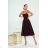 Langes, elegantes Damenkleid mit breiten Trägern (SL) FRENCH FASHION FMPEL23VELVET schwarz 40
