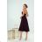 Langes, elegantes Damenkleid mit breiten Trägern (SL) FRENCH FASHION FMPEL23VELVET schwarz 40