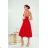 Langes, elegantes Damenkleid mit breiten Trägern (SL) FRENCH FASHION FMPEL23VELVET rot 38
