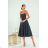 Langes, elegantes Damenkleid mit breiten Trägern (SL) FRENCH FASHION FMPEL23VELVET dunkelgrün 36