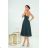 Langes, elegantes Damenkleid mit breiten Trägern (SL) FRENCH FASHION FMPEL23VELVET dunkelgrün 36