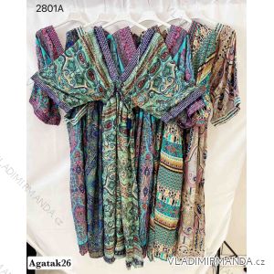 Langärmliges Sommer-Hemdkleid für Damen (S/M/L Einheitsgröße) INDIAN FASHION IMWY23123