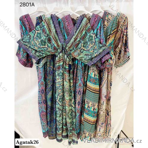 Langärmliges Sommer-Hemdkleid für Damen (S/M/L Einheitsgröße) INDIAN FASHION IMWY23123