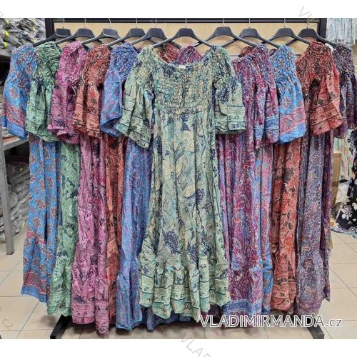 Langärmliges Sommer-Hemdkleid für Damen (S/M/L Einheitsgröße) INDIAN FASHION IMWY23123