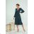 Langes, elegantes Damenkleid mit breiten Trägern (SL) FRENCH FASHION FMPEL23VELVET dunkelgrün 34