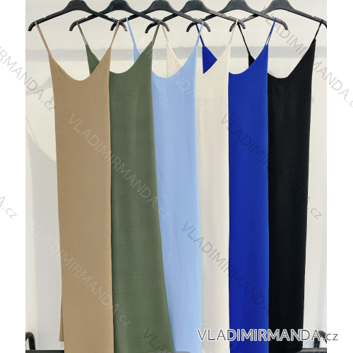 Langes Sommerkleid für Damen mit Trägern (S/M EINHEITSGRÖSSE) ITALIAN FASHION IMPMD243208jd