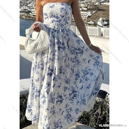 Langes trägerloses Pailletten-Partykleid für Damen (S/M EINHEITSGRÖSSE) ITALIAN FASHION IMPMD2360600