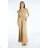 Kleid mit 3/4 Ärmeltasche für Damen (uni sl) ITALIAN Fashion IMWD20529 S/M béžová