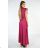 Kleid mit 3/4 Ärmeltasche für Damen (uni sl) ITALIAN Fashion IMWD20529 S/M béžová