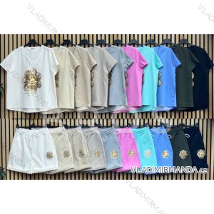 Sommer-Musselin-Hemd- und Shorts-Set für Damen (Einheitsgröße S/M) ITALIAN FASHION IMWGB232513
