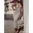 Langes Chiffon-Kurzarmkleid für Damen (S/M ONE SIZE) ITALIAN FASHION IMWGS231048