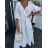 Langes Chiffon-Kurzarmkleid für Damen (S/M ONE SIZE) ITALIAN FASHION IMWGS231048