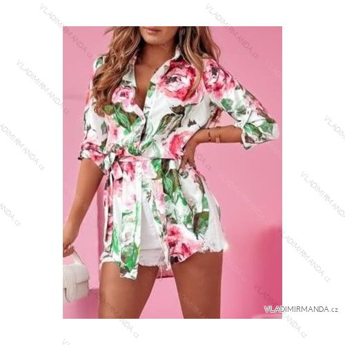 Langarm-Musselin-Hemd für Damen (Einheitsgröße S/M) ITALIAN FASHION IMWGS23248