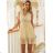 Ärmelloses langes Partykleid aus Paillettensamt für Damen (S/M EINHEITSGRÖSSE) ITALIAN FASHION IMWB233931