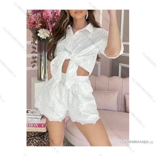 Sommer Tunika Kurzarm und lang gestreiften Rock Frauen (uni xs-m) ITALIENISCHE MODE IM119426