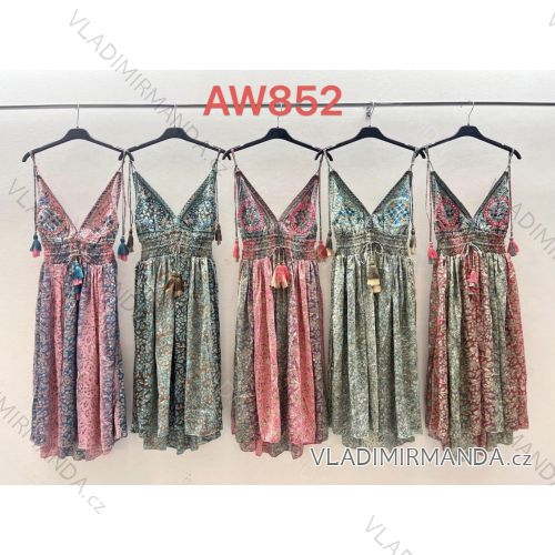 Langärmliges Sommer-Hemdkleid für Damen (S/M/L Einheitsgröße) INDIAN FASHION IMWY23123