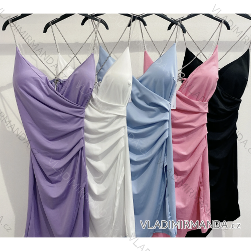 Langes trägerloses Pailletten-Partykleid für Damen (S/M EINHEITSGRÖSSE) ITALIAN FASHION IMPMD2360600