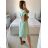 Langes Sommerkleid mit kurzen Ärmeln für Damen (Einheitsgröße S/M) ITALIAN FASHION IM323111