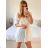Kleid / Hemd Sommer Damen Strip (uni sl) ITALIENISCHE Mode IM718953