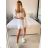 Kleid / Hemd Sommer Damen Strip (uni sl) ITALIENISCHE Mode IM718953 M / L weiß