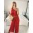Langes, elegantes, ärmelloses Kleid mit Falten für Damen (Einheitsgröße S/M) ITALIAN FASHION IMPGM2323232