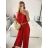 Langes, elegantes, ärmelloses Kleid mit Falten für Damen (Einheitsgröße S/M) ITALIAN FASHION IMPGM2323232