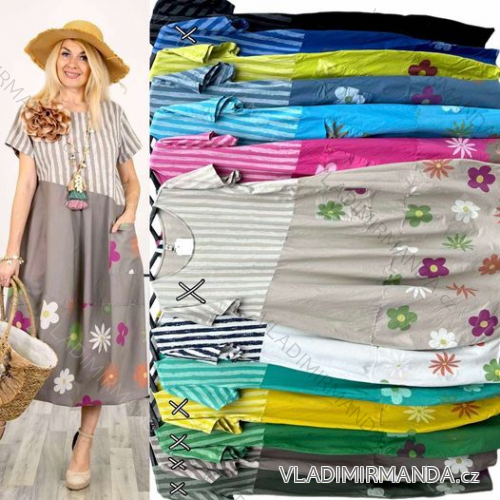 Sommerkleid Carmen aus Musselin für Damen (Einheitsgröße S/M) ITALIAN FASHION IMWE231506