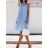 Damen Langarm Hoodie Kleid (S / M ONE SIZE) ITALIAN FASHION IMWA216095 beige S / M