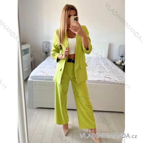 Elegantes Hemd Langarm Damen Kleid (S / M ONE SIZE) ITALIAN FASHION IMWY21734 -   zelená limetková -   S / M