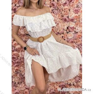 Kurzärmliges Kleid aus Spitze und Baumwolle für Damen (Einheitsgröße S/M) ITALIAN FASHION IMM23M7267