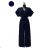 Langärmeliges Sommerkleid für Damen (Einheitsgröße S/M) ITALIAN FASHION IMPES238990 modrá královská