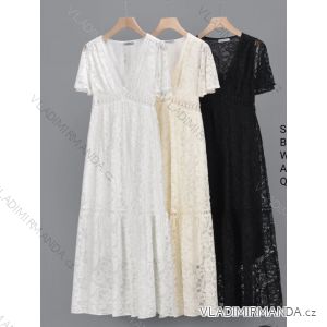 Sommer trägerloses Kleid mit Applikation für Frauen (UNI S / M) ITALIAN FASHION IMD20414