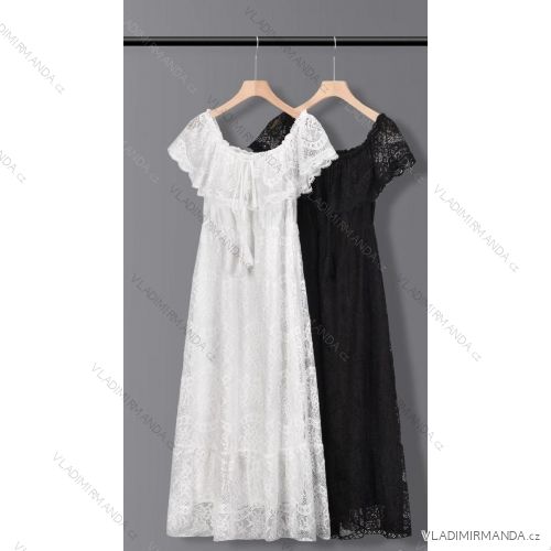 Kurzärmliges Kleid aus Spitze und Baumwolle für Damen (Einheitsgröße S/M) ITALIAN FASHION IMM23M7267