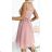 Kurzärmliges Kleid aus Spitze und Baumwolle für Damen (Einheitsgröße S/M) ITALIAN FASHION IMM23M7267