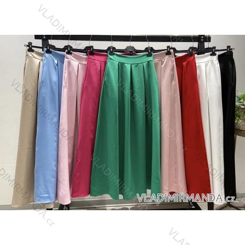 Langer Satinrock für Damen (Einheitsgröße S/M) ITALIAN FASHION IMD232507