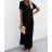 Langes Maxi-Sommer-Freizeitkleid mit kurzen Ärmeln für Damen (52/54/56 EINHEITSGRÖSSE) ITALIAN FASHION IMD24213