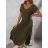Langes Maxi-Sommer-Freizeitkleid mit kurzen Ärmeln für Damen (52/54/56 EINHEITSGRÖSSE) ITALIAN FASHION IMD24213