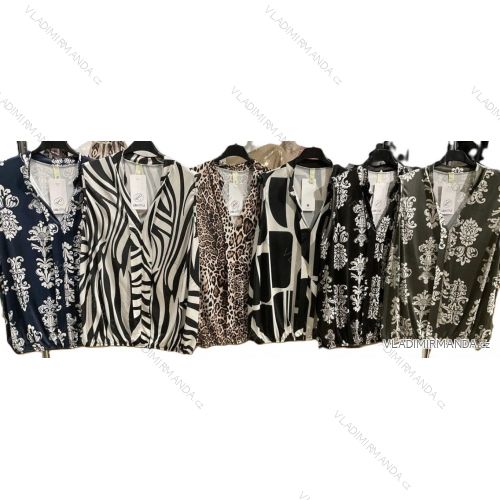 Elegantes Damenkleid mit langen Ärmeln (Einheitsgröße S/M) ITALIAN FASHION IMM23M6062