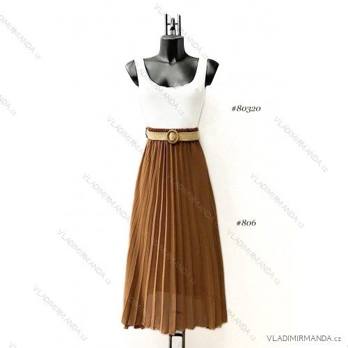 Langärmeliges Sommerkleid für Damen (Einheitsgröße S/M) ITALIAN FASHION IMPES238990 braun 