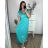 Langes, elegantes Icecool-Kurzarmkleid für Damen (M/L, XL/XXL) AINUOSI ITALIAN FASHION IMB239970