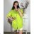 Musselinhemd 3/4 Langarm Damen Übergröße (54/56 EINHEITSGRÖSSE) ITALIAN FASHION IM424271