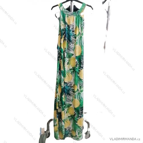 Langes Sommer Damenkleid (uni s-m) ITALIAN FASHION IMM20119