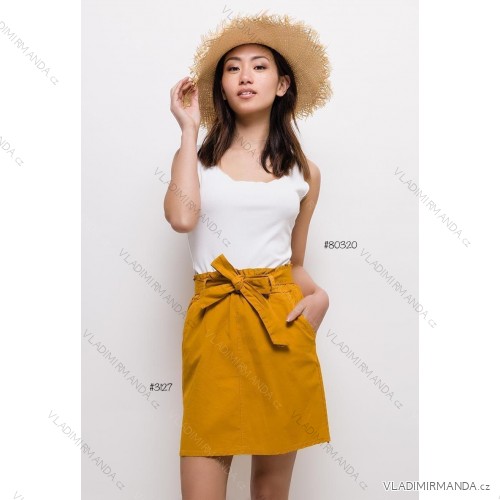 Langärmeliges Sommerkleid für Damen (Einheitsgröße S/M) ITALIAN FASHION IMPES238990 žlutá hořčicová XL/2XL
