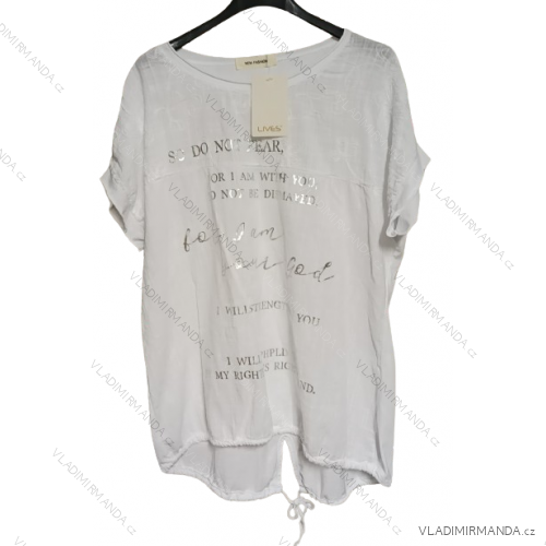 Damen-Tunika in Übergröße mit kurzen Ärmeln (L/XL/2XL Einheitsgröße) ITALIAN FASHION IMB24HEART